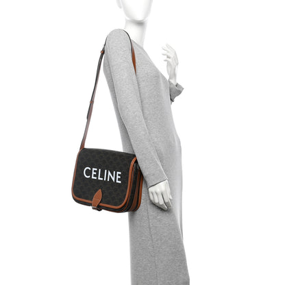 Celine Triomphe Canvas Messenger Folco Bag Tan 2 of 9