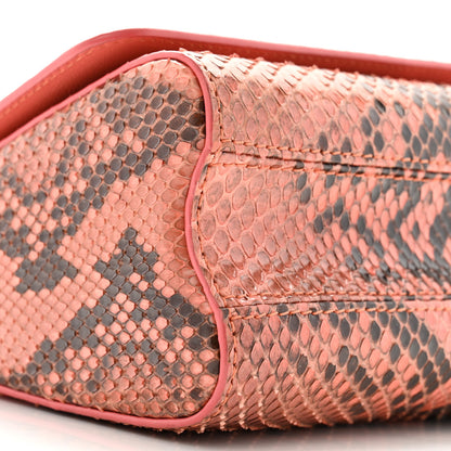 Louis Vuitton Snakeskin Twist Shoulder Bag PM Coral 8 of 10