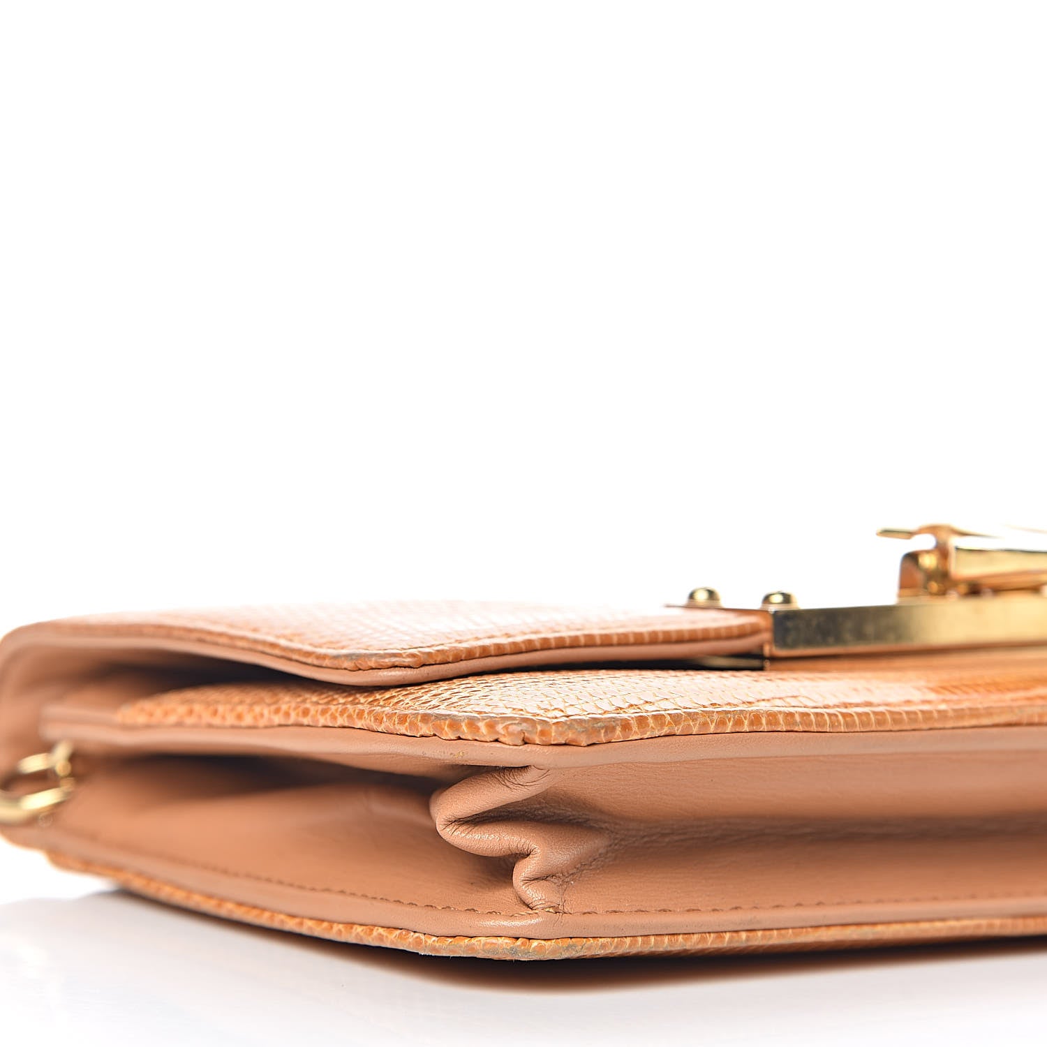 Chanel Lizard Golden Class Wallet on Chain WOC Orange 14 of 17