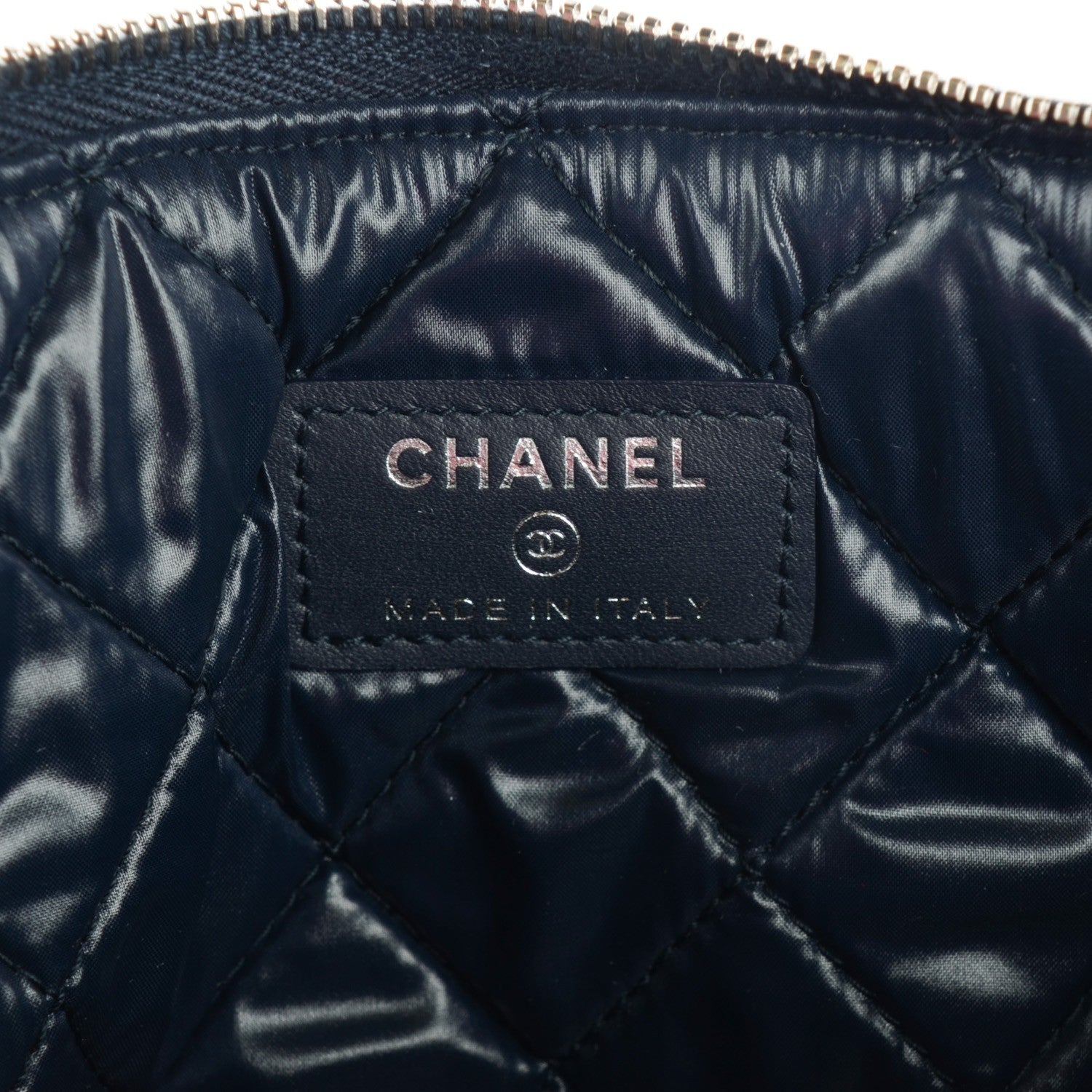 Chanel Denim Large Deauville Pouch Dark Blue 7 of 8