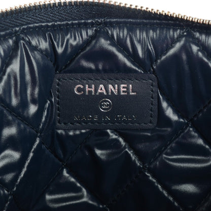 Chanel Denim Large Deauville Pouch Dark Blue 7 of 8