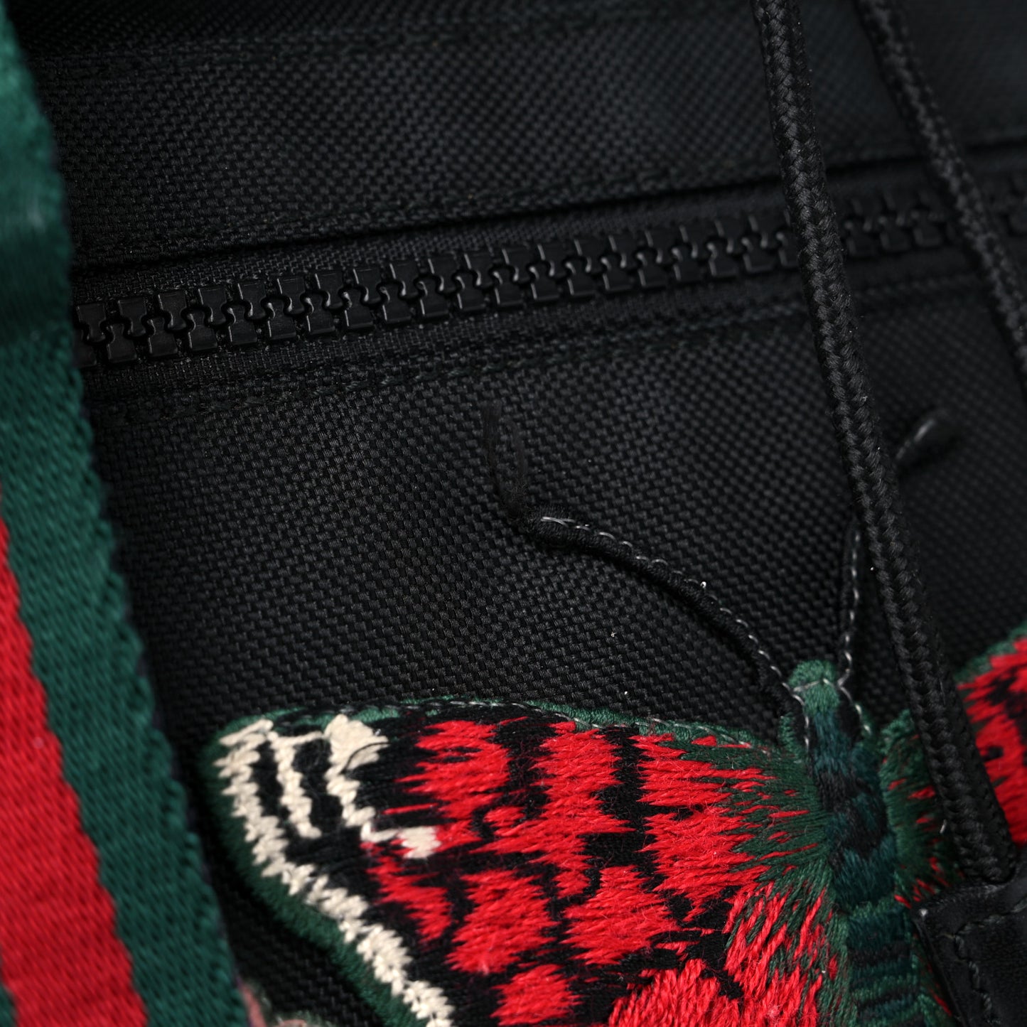Techno Canvas Web L'Aveugle Par Amour Embroidered Double Buckle Backpack Black
