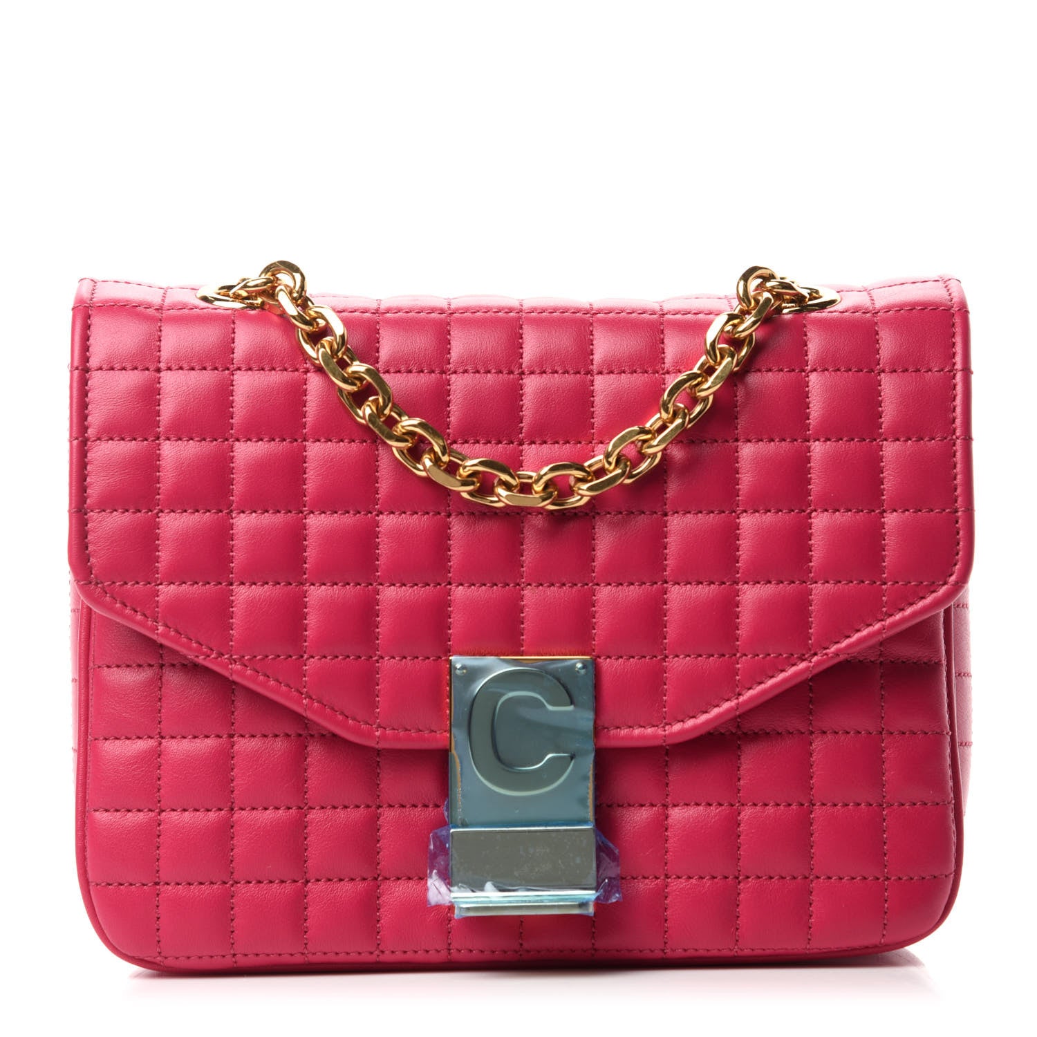 Celine Calfskin Quilted Medium C Bag Pink 1 of 12