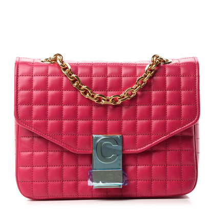 Celine Calfskin Quilted Medium C Bag Pink 1 of 12