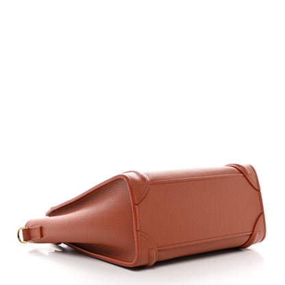 Celine Drummed Calfskin Nano Luggage Lychee 4 of 10