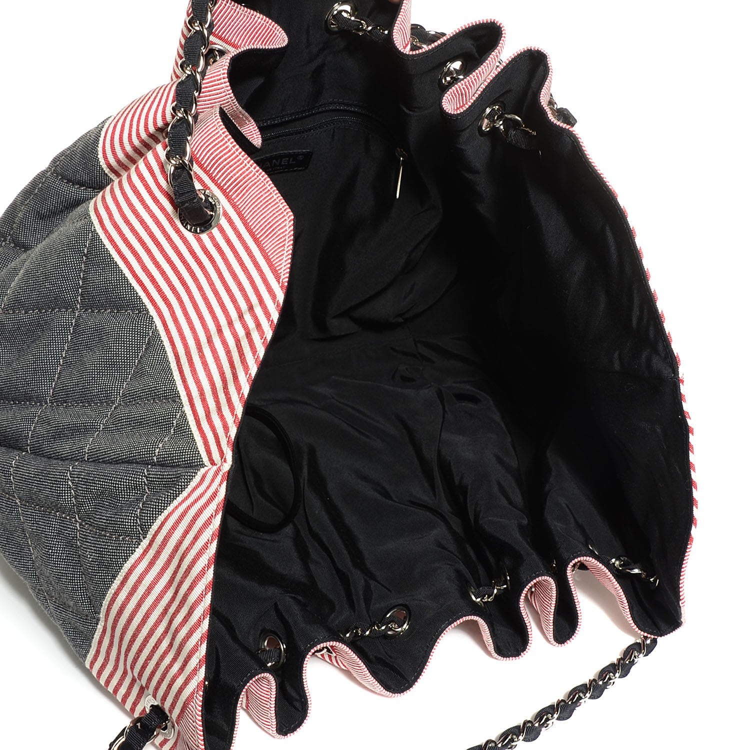 Chanel Denim Quilted Large Stretch Spirit Cabas Blue 5 of 7