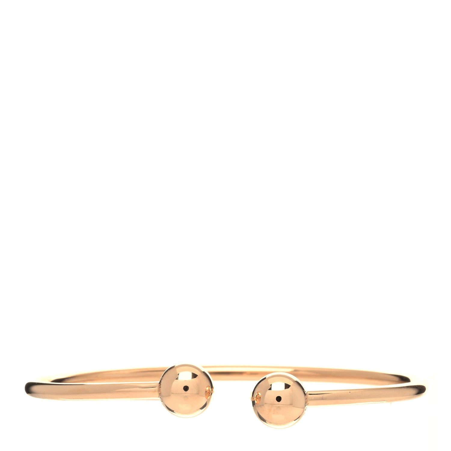 Tiffany 18K Rose Gold 8mm HardWear Ball Wire Bracelet 1 of 5
