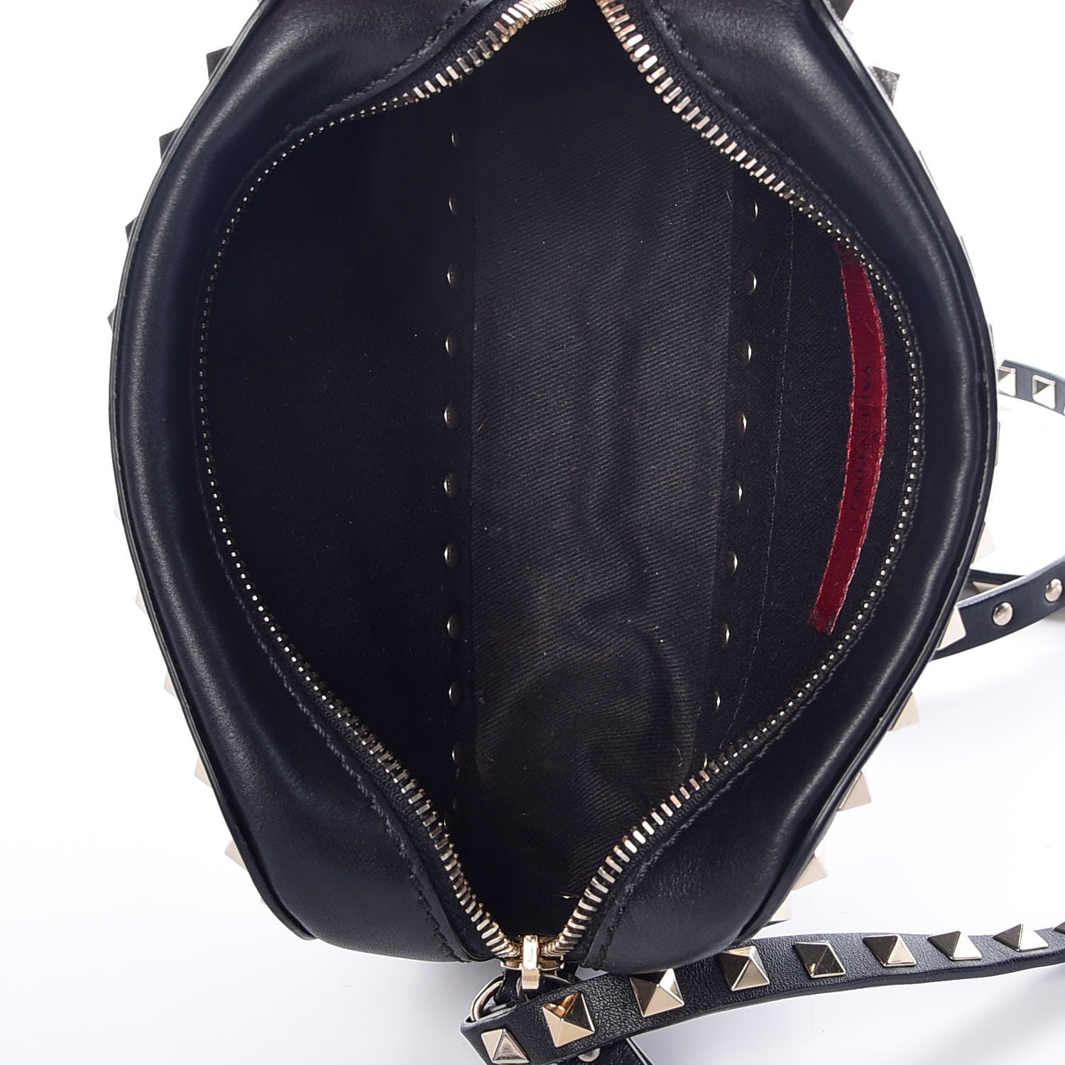 Valentino Garavani Calfskin Rockstud Camera Crossbody Bag Black 7 of 10