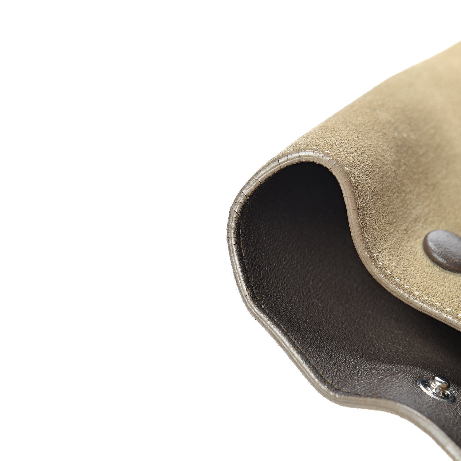 Celine Drummed Calfskin Suede Small Trapeze Souris 17 of 22