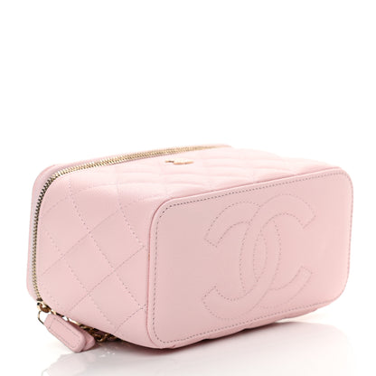 Chanel Caviar Quilted Small Vanity Case With Chain Light Pink 4 of 12