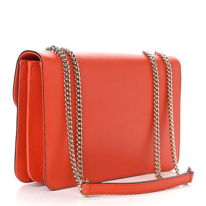 Gucci Dollar Calfskin Interlocking G Shoulder Bag Sun Orange 3 of 9