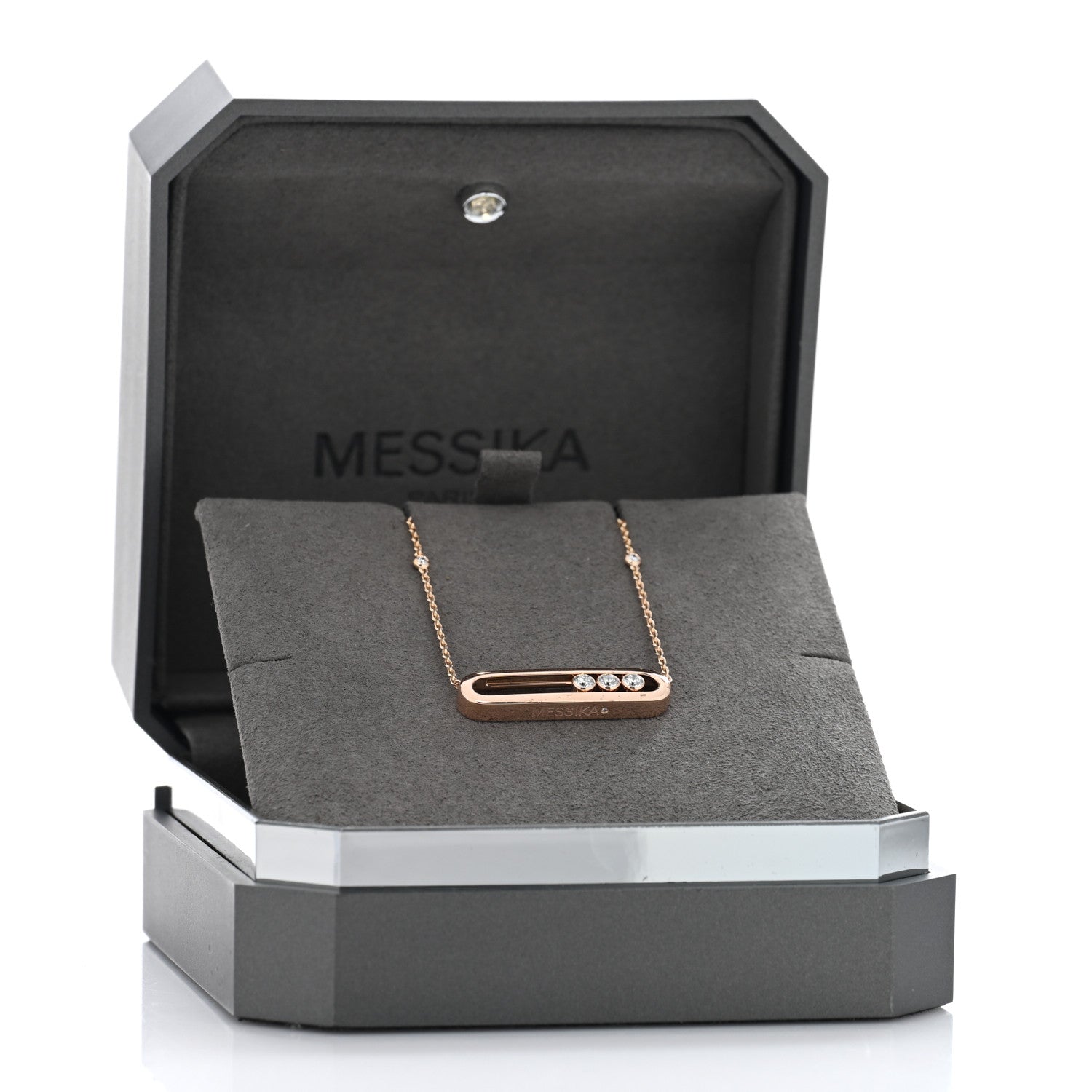 Messika 18K Rose Gold Diamond Move Pendant Necklace 5 of 5