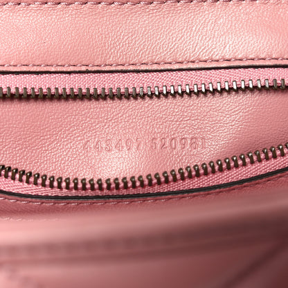 Gucci Calfskin Matelasse Double G Studs Small Torchon GG Marmont Shoulder Bag Dusty Carmine Rose 7 of 10