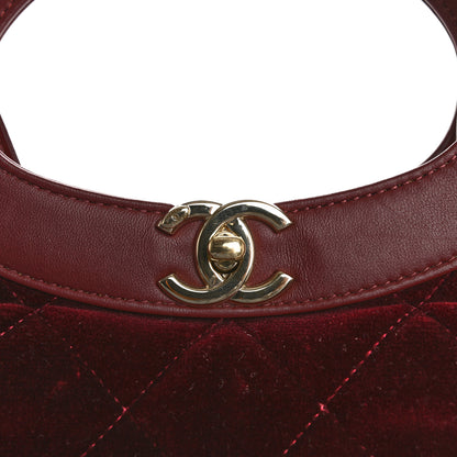 Chanel Velvet Lambskin Quilted Small 31 Shopping Bag Burgundy 11 of 13