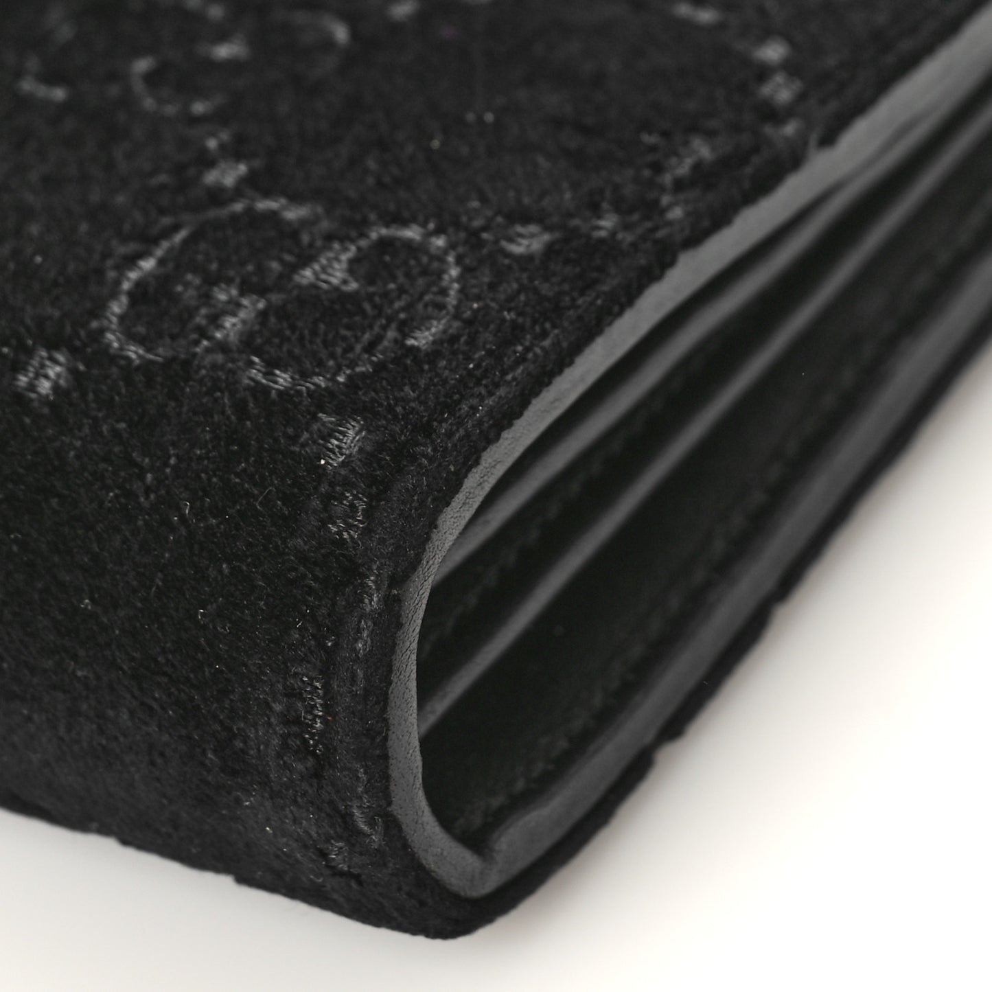 Velvet GG Monogram Mini Dionysus Chain Wallet Black