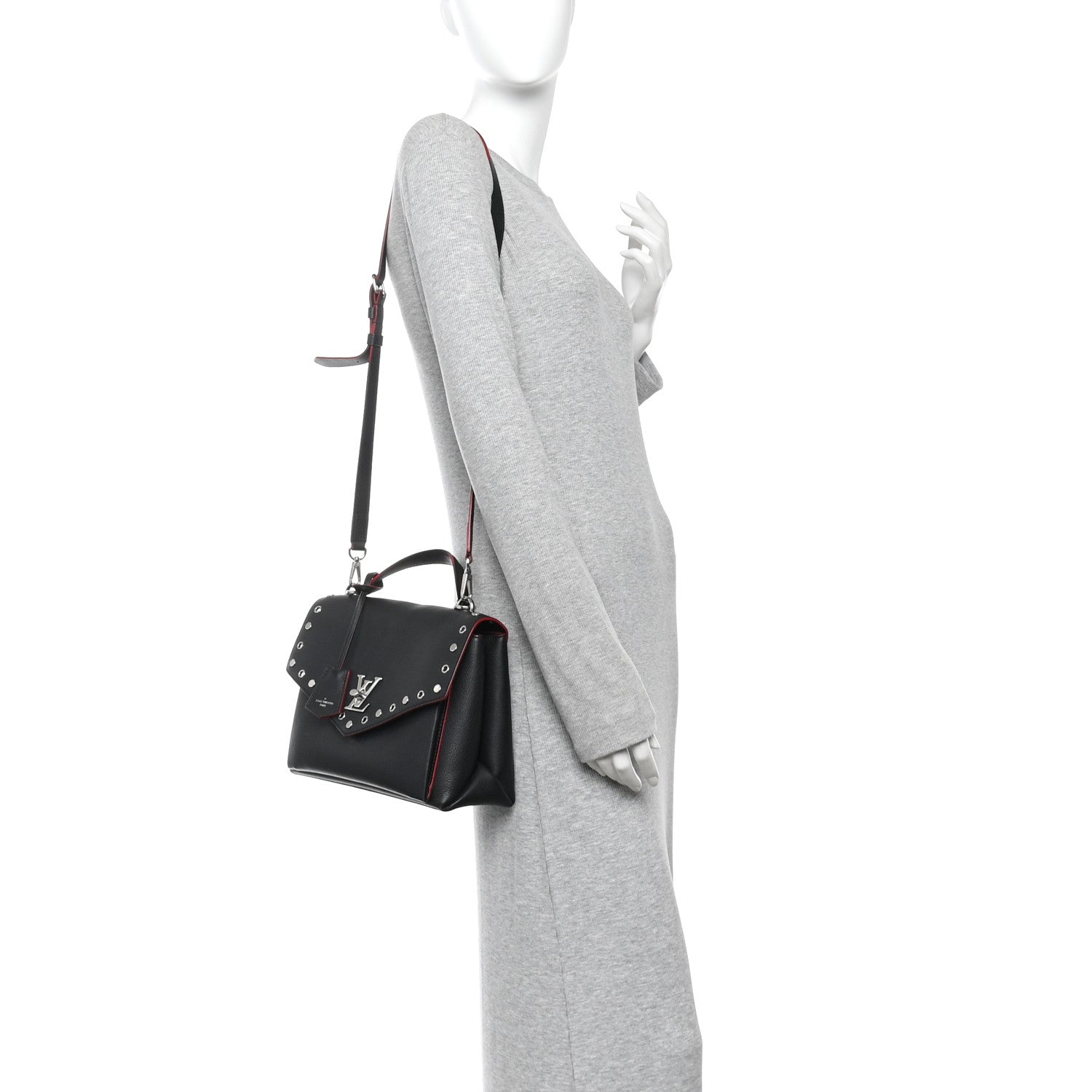 Louis Vuitton Soft Calfskin My Lockme Rivets Black 2 of 11