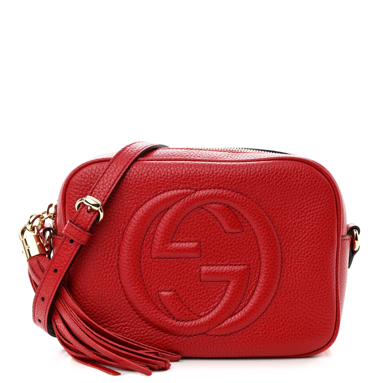 Gucci Pebbled Calfskin Small Soho Disco Bag Tabasco Red 1 of 11