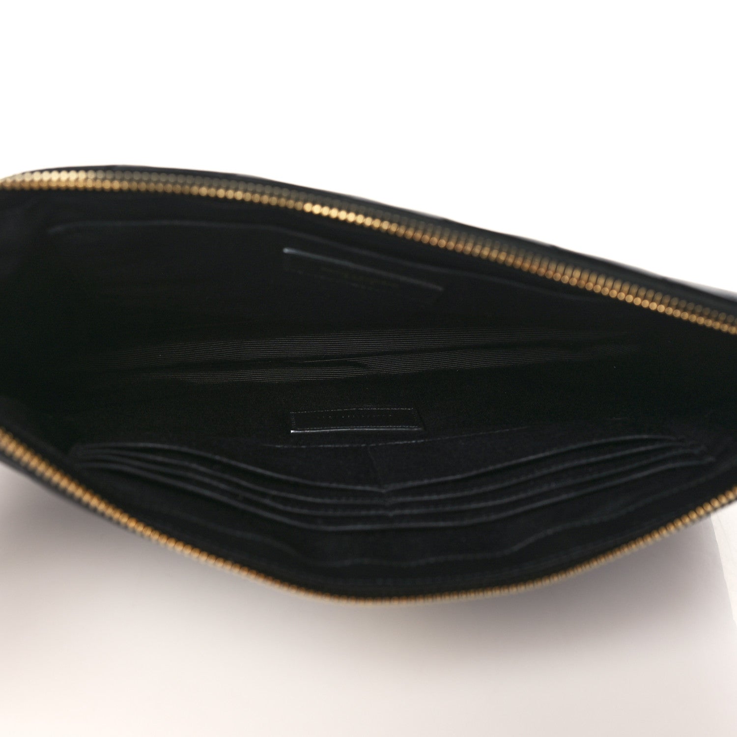 Saint Laurent Calfskin Matelasse Monogram Cassandre Tablet Pouch Black 5 of 7