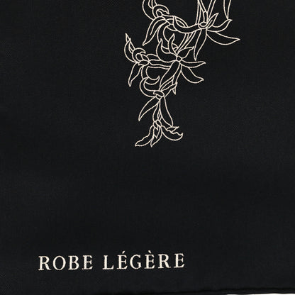 Hermes Silk Robe Legere Scarf 90 Black White 4 of 4