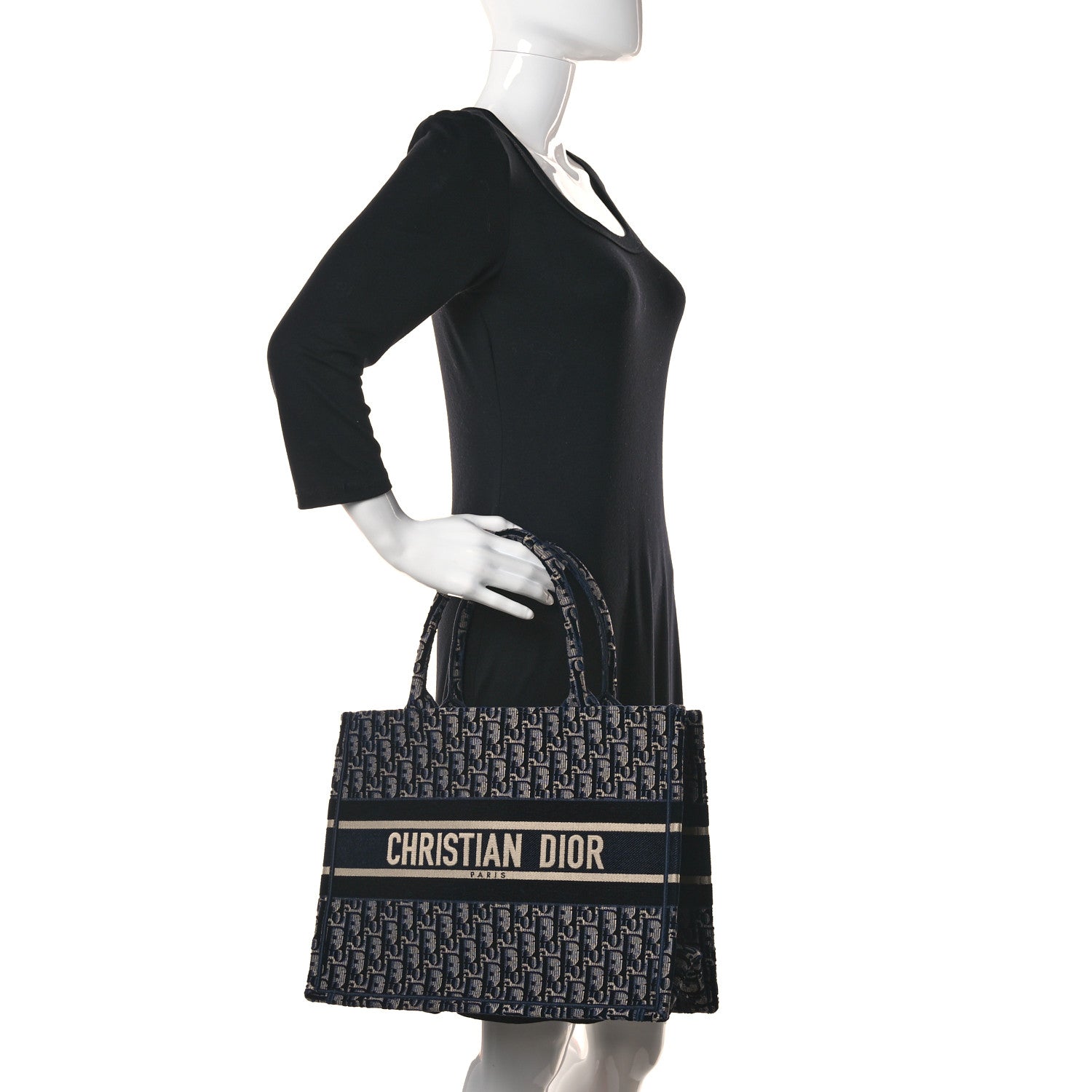 Christian Dior Oblique Velvet Medium Book Tote Blue Multicolor 2 of 11