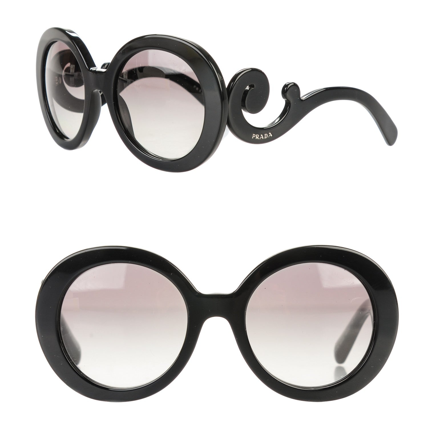 Prada Baroque Sunglasses SPR 27N Black 1 of 4
