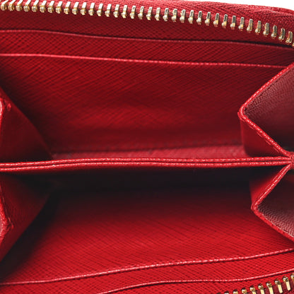 Prada Saffiano Metal Zip Coin Purse Fuoco 5 of 6