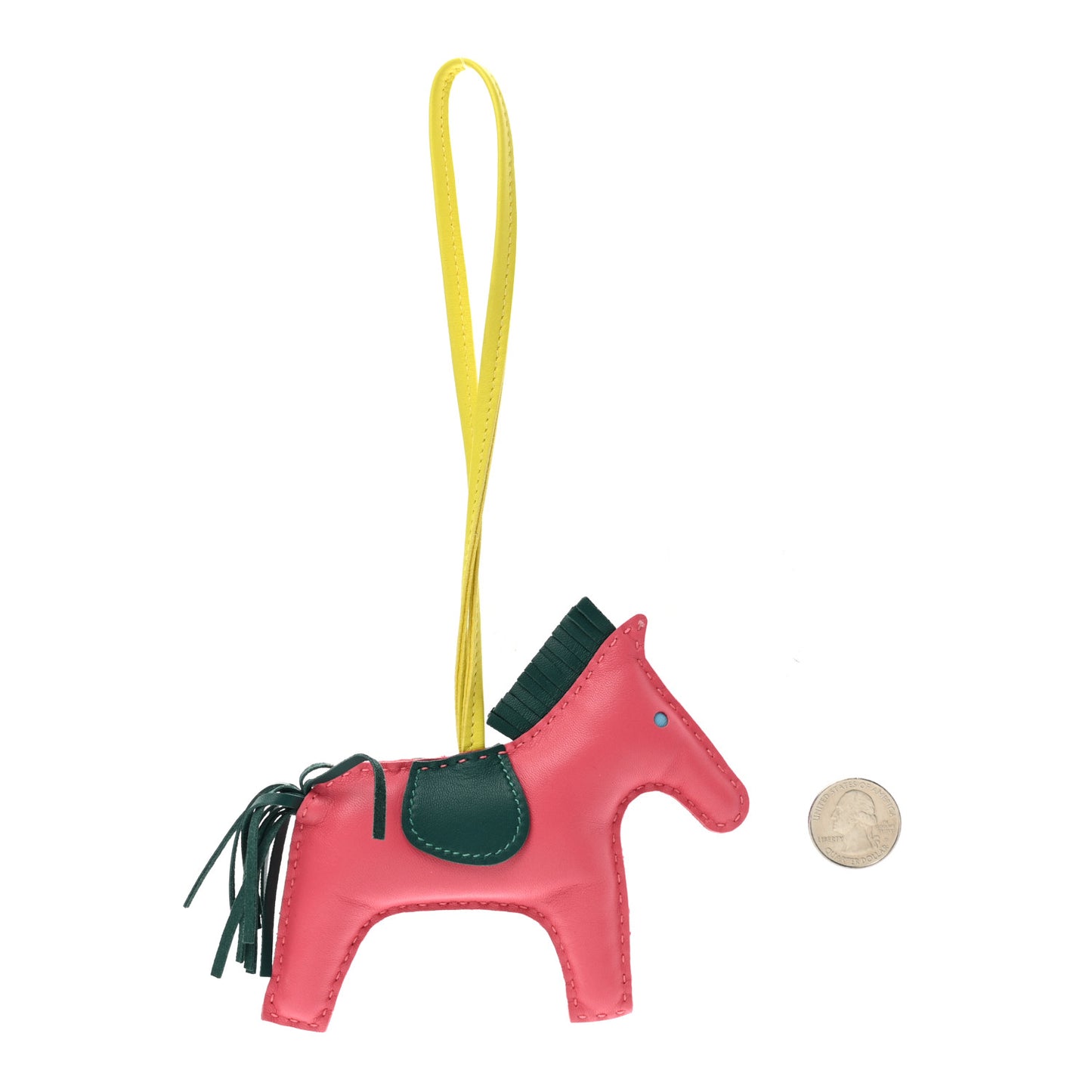 Milo Lambskin Grigri Rodeo Horse Bag Charm MM Rose Azalee Malachite Lime Celeste
