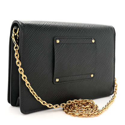 Louis Vuitton Epi Twist Belt Chain Wallet Black 2 of 9
