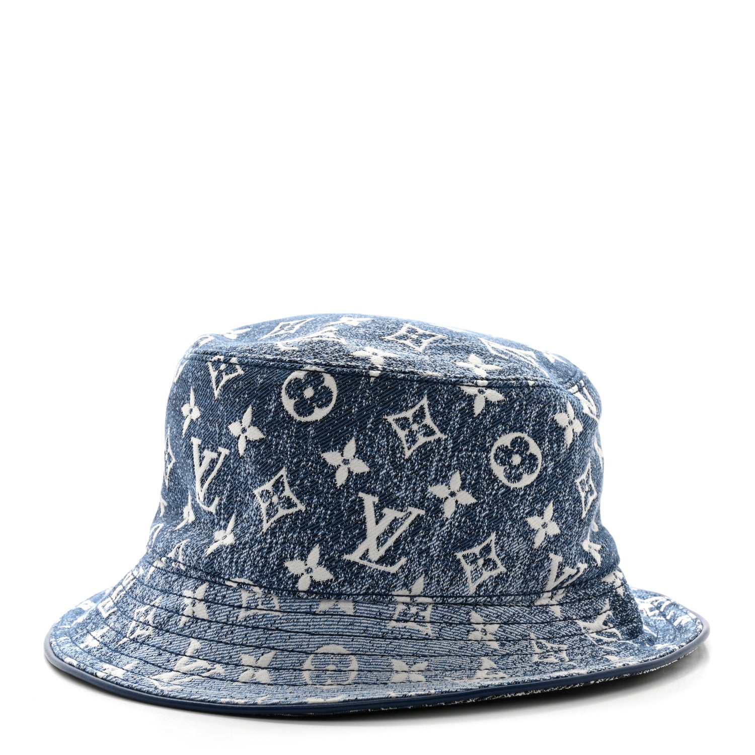 Louis Vuitton Monogram Denim Jacquard Bob Bucket Hat S Blue 1 of 6