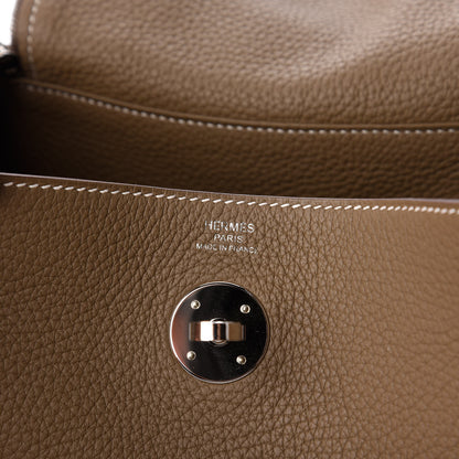 Hermes Taurillon Clemence Lindy 26 Etoupe 8 of 10