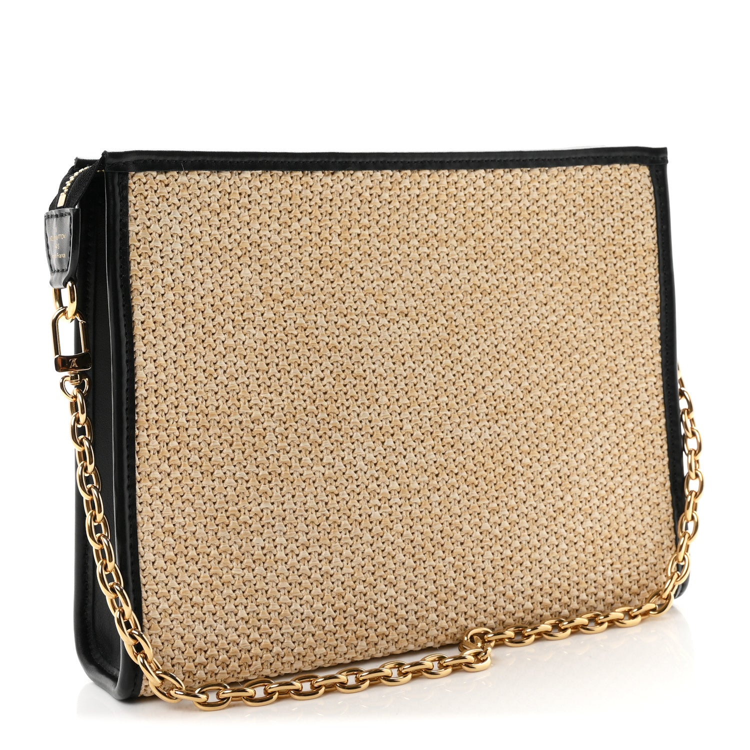 Louis Vuitton Raffia Calfskin Monogram Giant Pouch 3 of 10