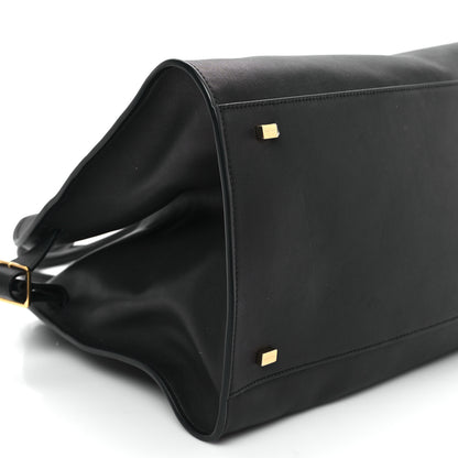 The Row Polished Saddle Calfskin Soft Margaux 15 Black 8 of 10