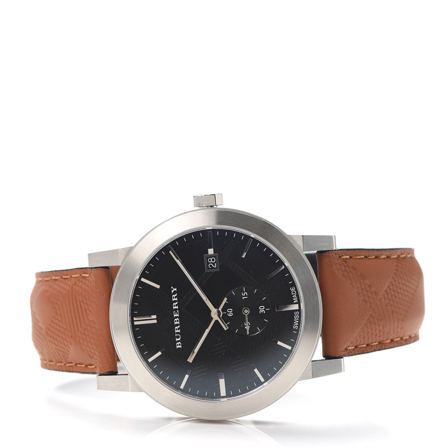 Burberry Stainless Steel Calfskin 42mm The City Quartz Watch Black BU9905 2 of 7