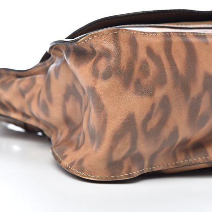 Chloe Calfskin Leopard Print Medium Marcie Satchel Brown 14 of 17