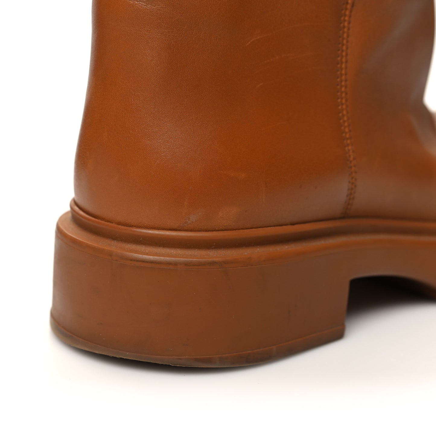 Calfskin Variation Jumping Boots 38 Naturel