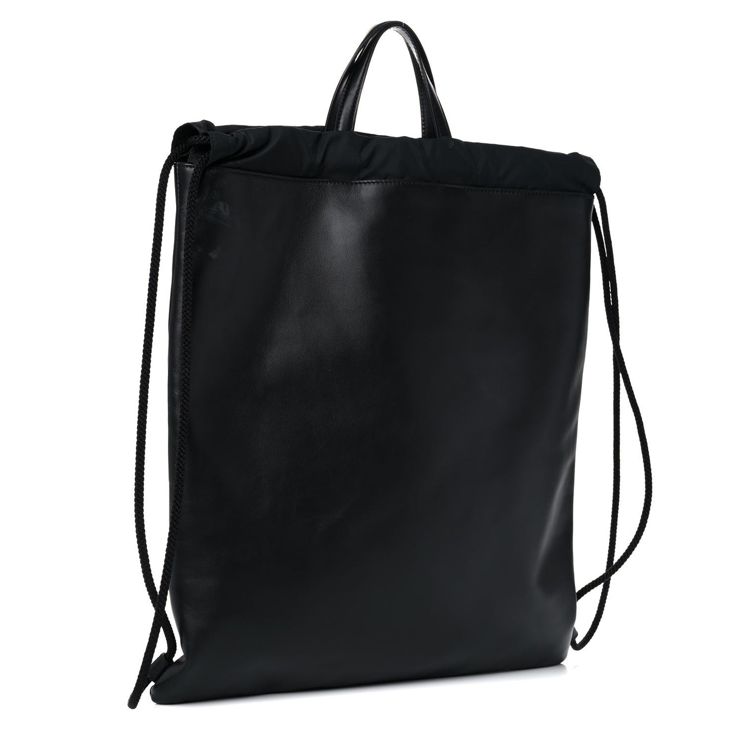 Calfskin Small GucciGhost Drawstring Backpack Black