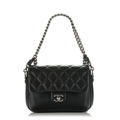 Chanel Calfskin Quilted Medium Rock My Shoulder Flap Black 1 of 10