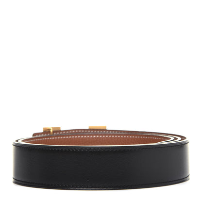 Hermes Box Togo 32mm H Belt 90 Black Gold 2 of 6