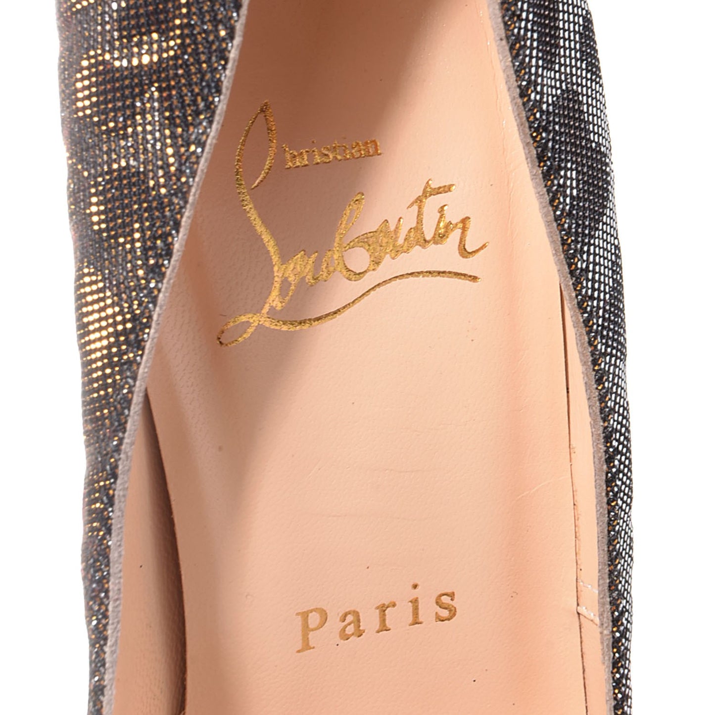 Leopard Lame Fifi 100 Pumps Gold Silver 36.5