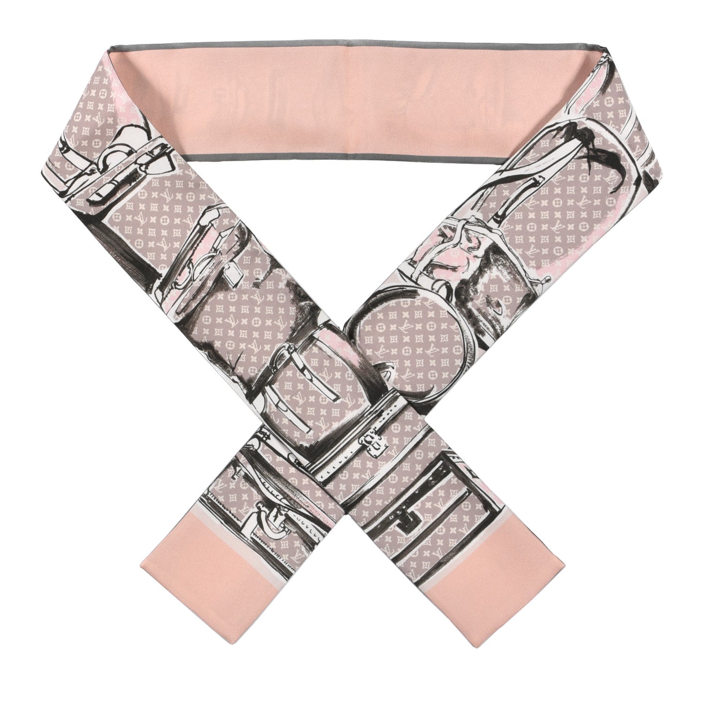 Silk Monogram Trunks Bandeau Rose Poudre