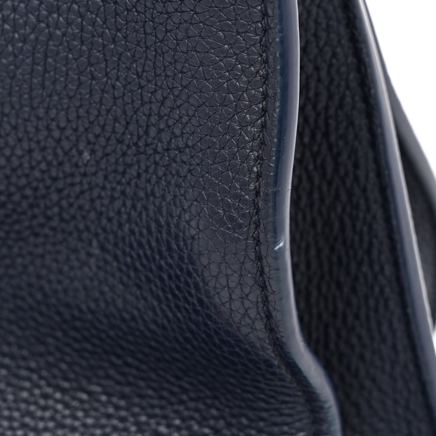 Grained Calfskin Small Supple Sac De Jour Navy