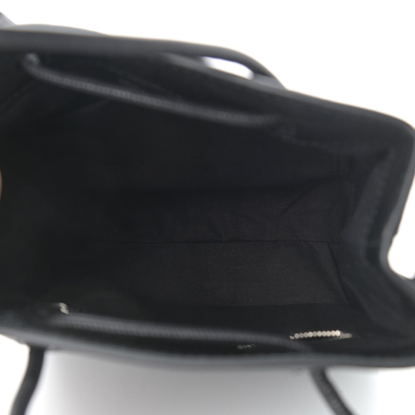 Calfskin Logo XXS Shopping Tote Black