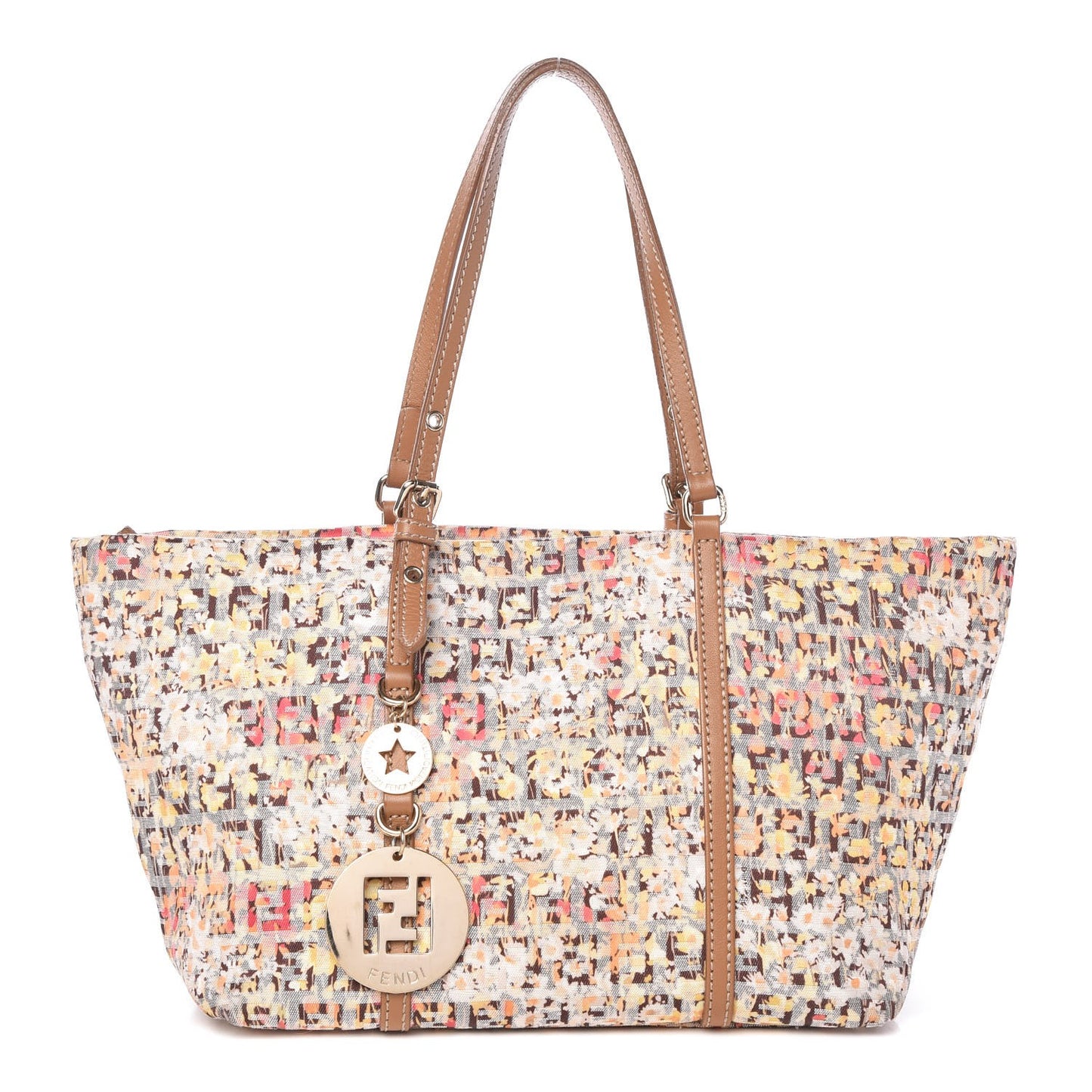 Zucchino Vitello Floral Forever Shopper Tote Pesca Giallo Saddler