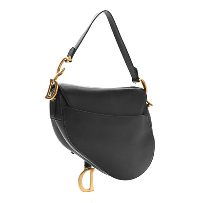 Christian Dior Grained Calfskin Saddle Bag Black 3 of 10