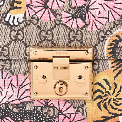 Gucci GG Supreme Monogram Bengal Medium Padlock Shoulder Bag Beige Pink 8 of 11