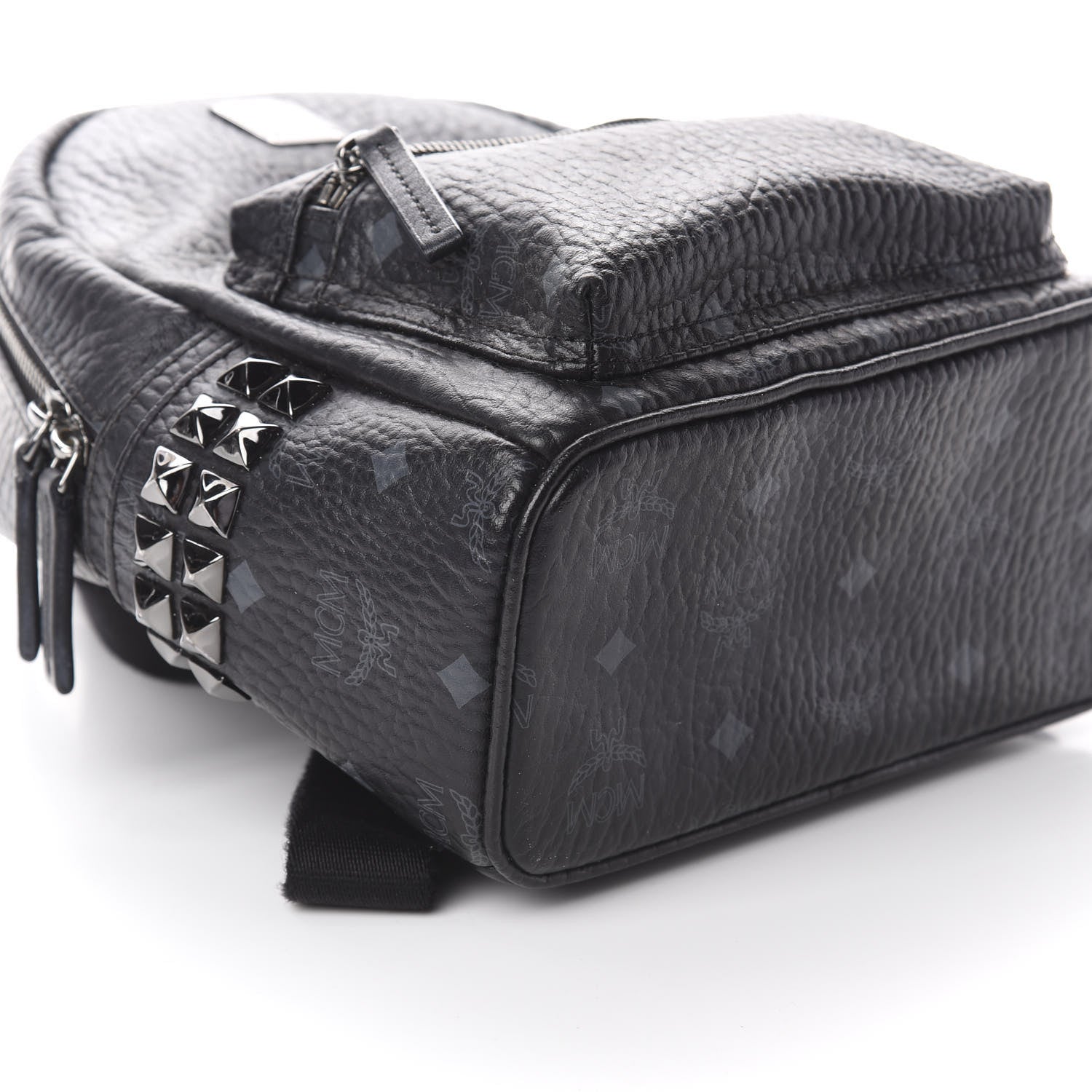 MCM Visetos Side Stud Mini Stark Backpack Black 5 of 8