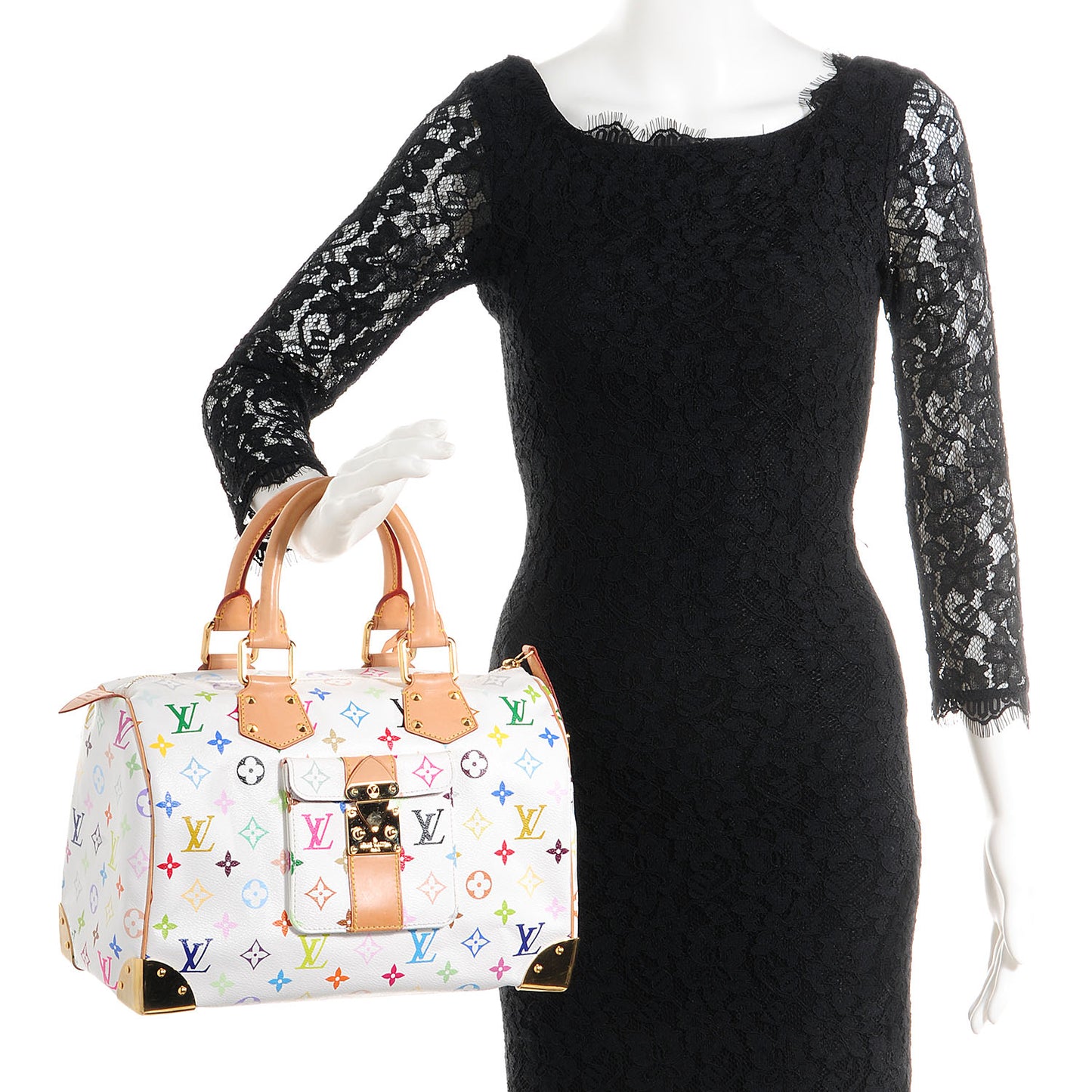 Monogram Multicolor Speedy 30 White