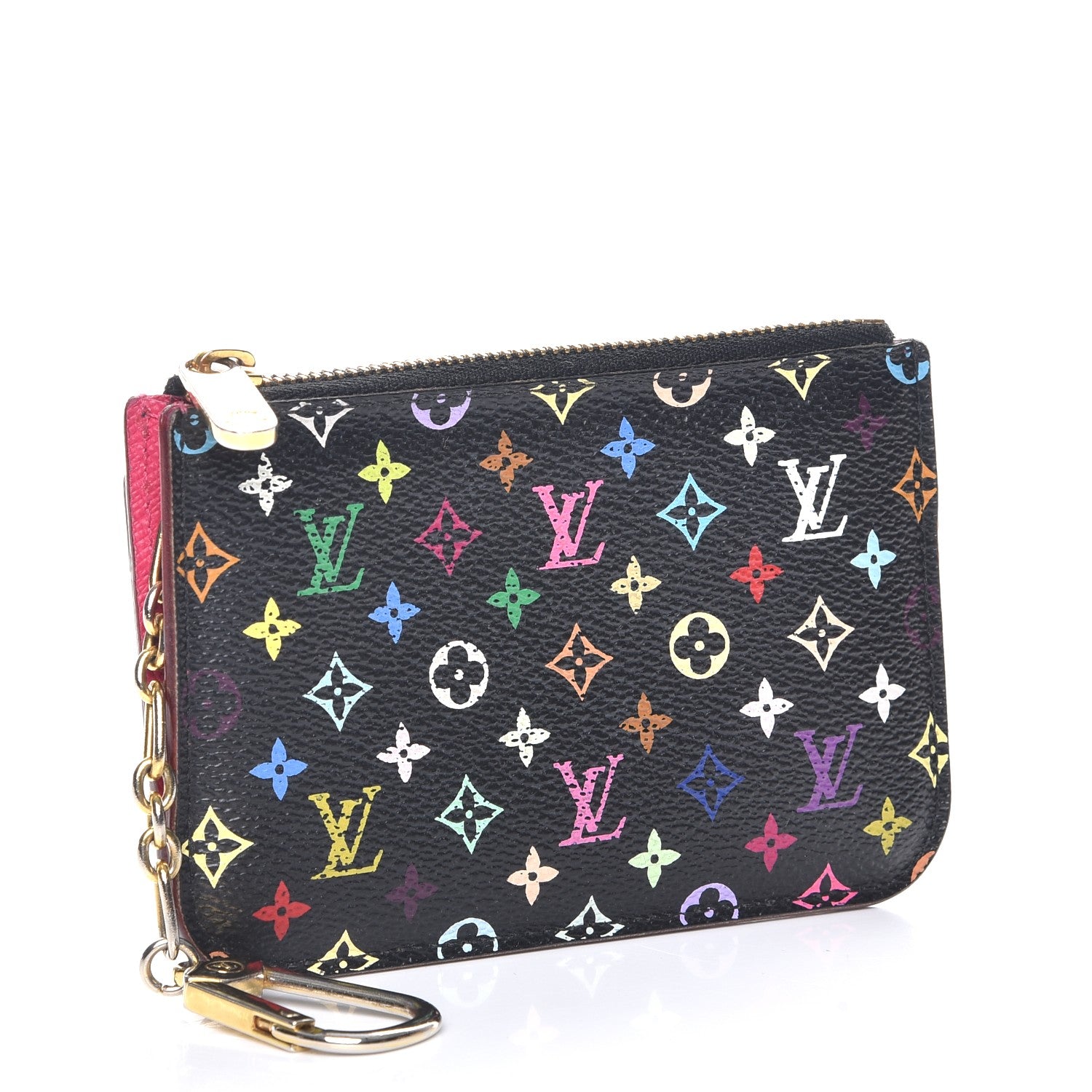 Louis Vuitton Monogram Multicolor Key Pouch Black Grenade 3 of 12