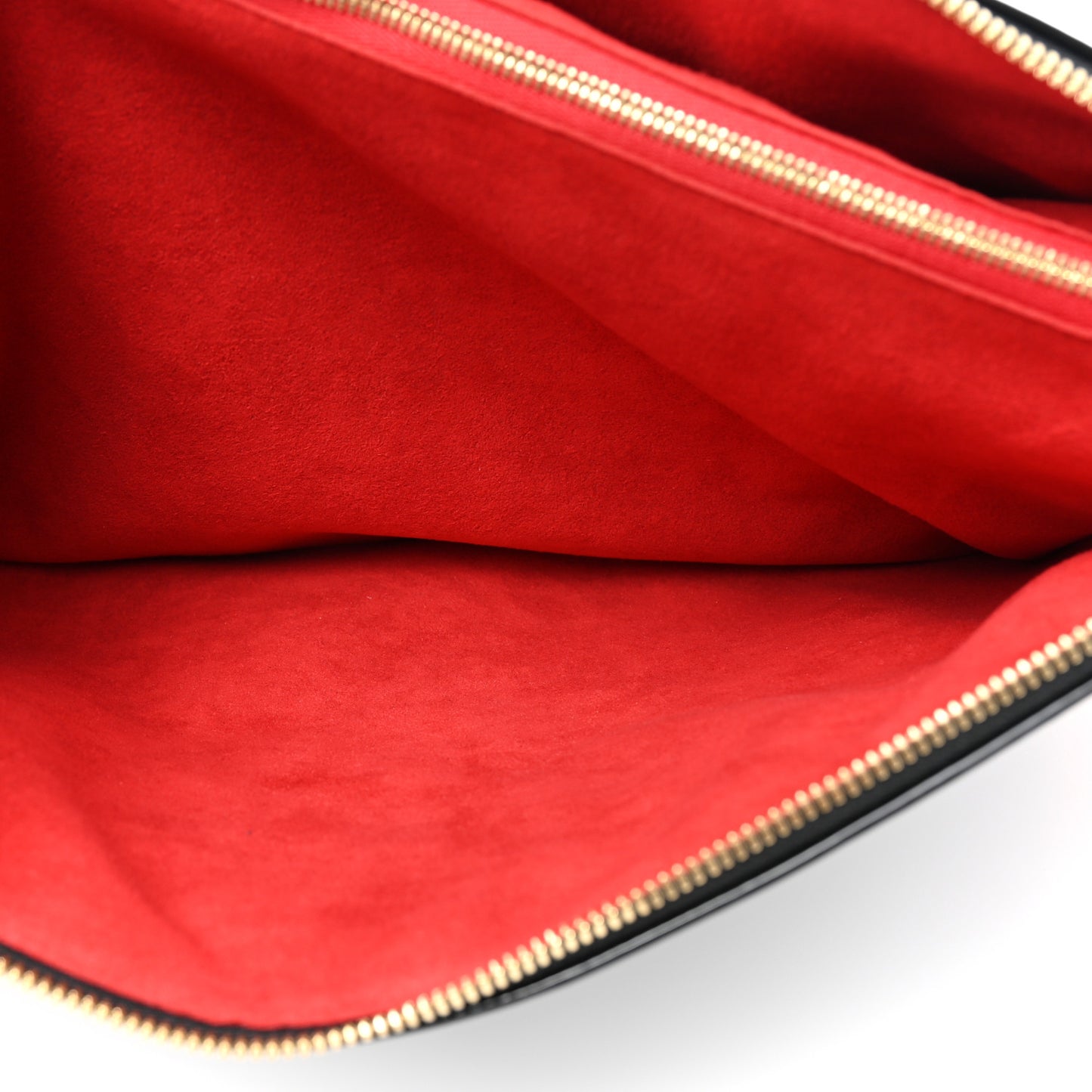 Patent Embossed Monogram Lambskin Coussin MM Black Red