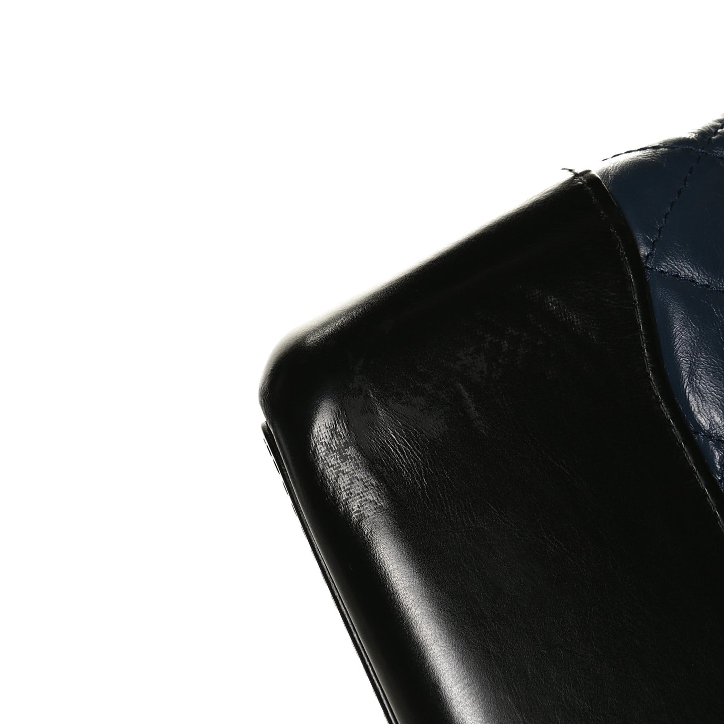 Aged Calfskin Quilted Medium Gabrielle Hobo Navy Black